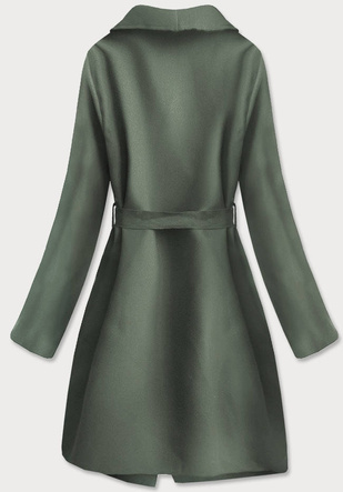 Minimalistyczny płaszcz damski khaki (747art)