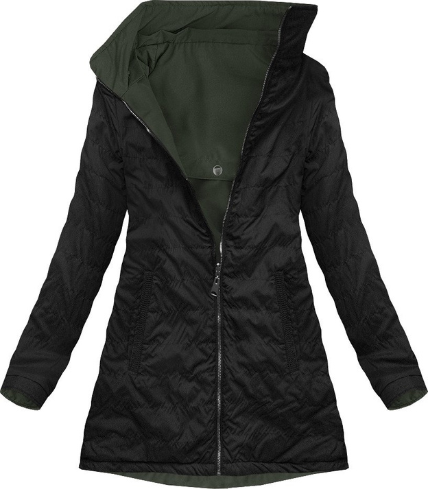 DWUSTRONNA PARKA Z KAPTUREM KHAKI (W645)