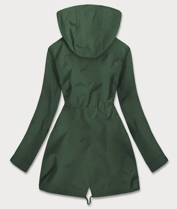 DWUSTRONNA PARKA DAMSKA Z KAPTUREM KHAKI-CZARNA (W354)