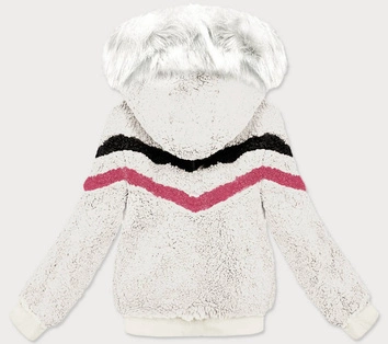 DWUSTRONNA KRÓTKA KURTKA DAMSKA ZIMOWA ECRU (H1032-11)