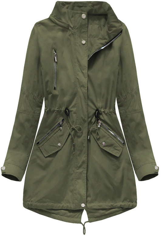 DWUSTRONNA PARKA Z KAPTUREM KHAKI (W0233BIG)