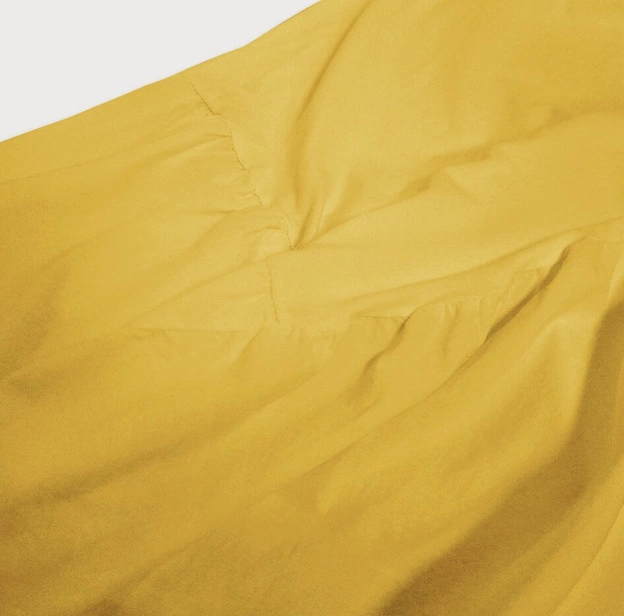 BAWEŁNIANA SUKIENKA OVERSIZE MUSZTARDOWA (306ART)