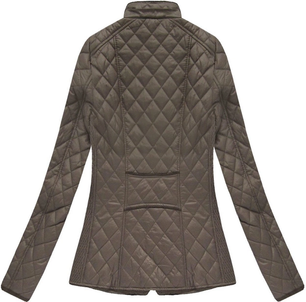 PIKOWANA KURTKA Z KAPTUREM BRĄZOWA (7063)