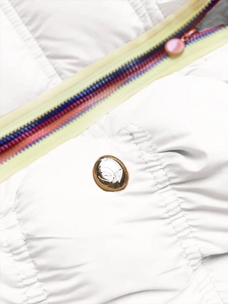 Zimowa damska kurtka puchowa ecru (1588-d)