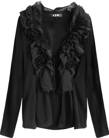 SWETEREK ZE ZDOBIENIAMI CZARNY (1584)