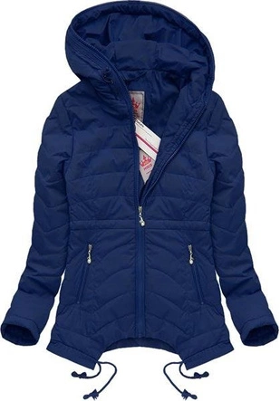 GRANATOWA KURTKA Z NIEREGULARNYM DOŁEM (201632)