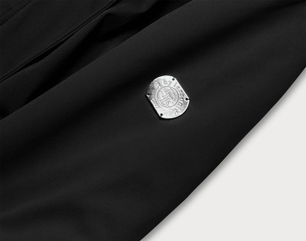 Parka damska z podpinką czarna (m-21201)