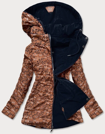 DAMSKA KURTKA PARKA/PIKOWANA DWUSTRONNA GRANATOWA (CAN-621)
