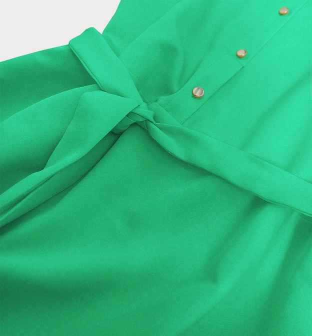 SUKIENKA Z KOŁNIERZYKIEM TYPU SZMIZJERKA ZIELONA (431ART)