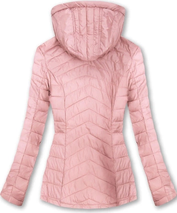 PIKOWANA KURTKA Z KAPTUREM ŁOSOSIOWA (W622)