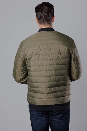 Pikowana bomberka męska khaki (MY02-3)