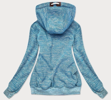 BLUZA DRESOWA DAMSKA MELANŻ TURKUS (58331)