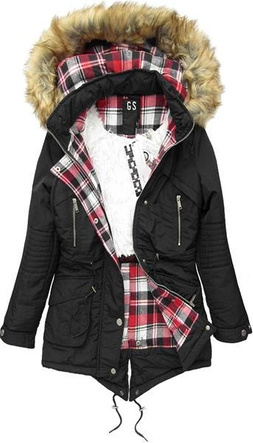 CZARNA PARKA ZIMOWA (7180W)