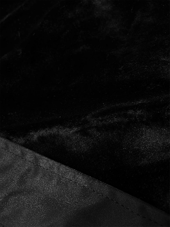 Parka damska zimowa z futerkiem S'West czarny-biały (R558-1026)