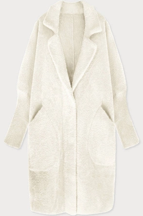 WEŁNIANA NARZUTKA ALPAKA ECRU (7102#)