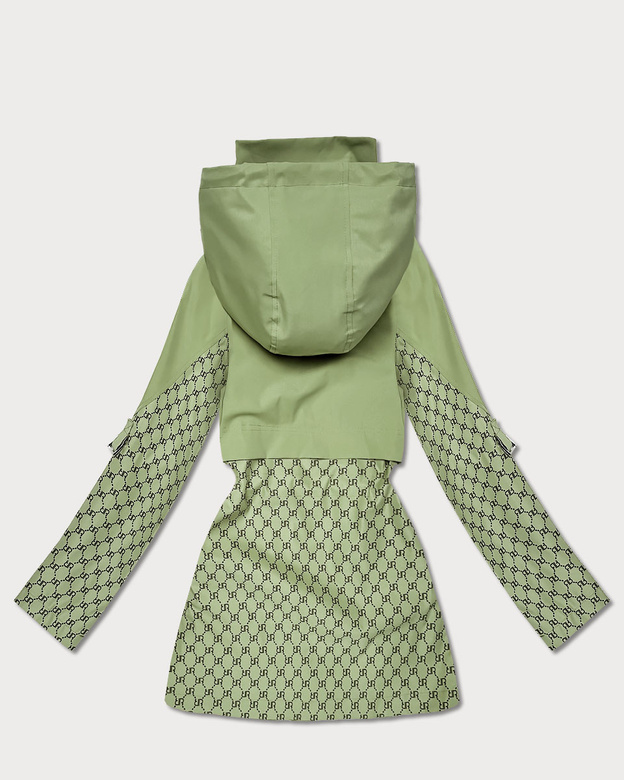 Kurtka damska ze ściągaczem w talii Goodlookin khaki (KK60414-3#)
