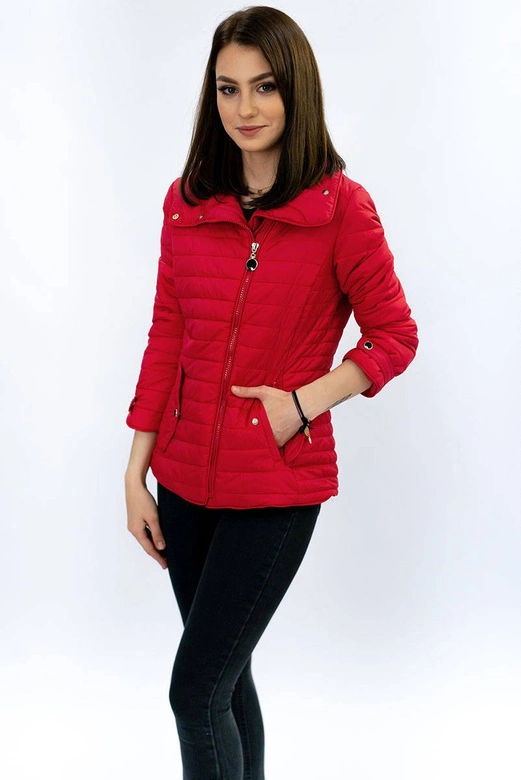 Kurtka z wysoką stójką czerwona (dl016)