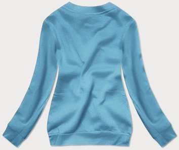 Bluza dresowa damska ze ściągaczami niebieska (W01-62)