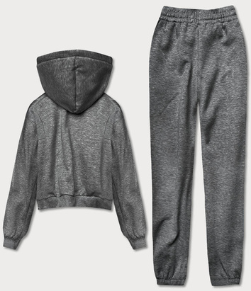 Damski dres z bluzą oversize ciemny szary (8c69-5)