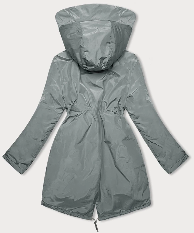 Zimowa kurtka damska z kapturem Miss TiTi jasny zielony (H-3832)