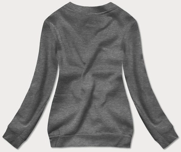 Bluza dresowa damska ze ściągaczami grafitowa (w01-5)