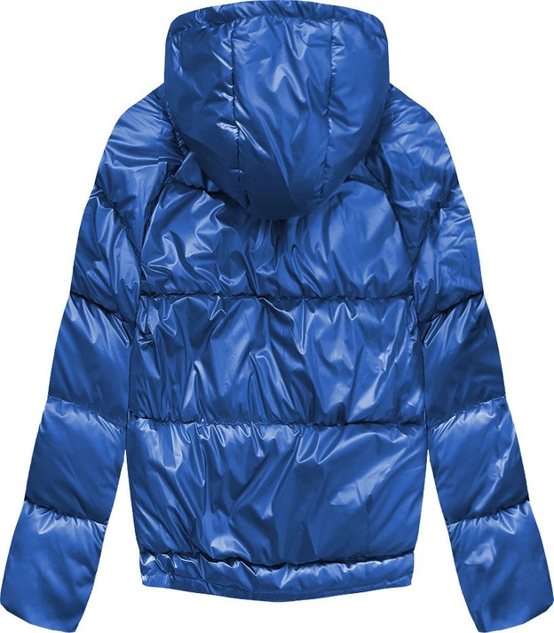 DWUSTRONNA ZIMOWA KURTKA DAMSKA NIEBIESKA (X921X)