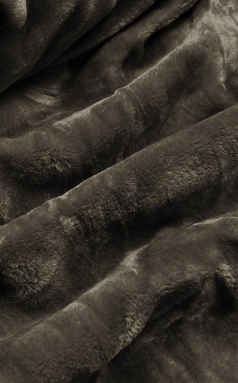 Zimowa kurtka damska na misiu khaki (b537-11)