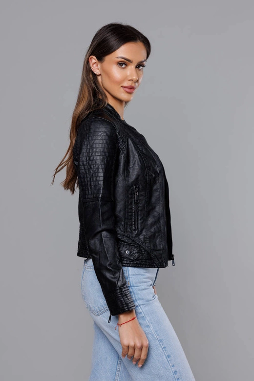 Ramoneska ze stójką czarna (HM22)