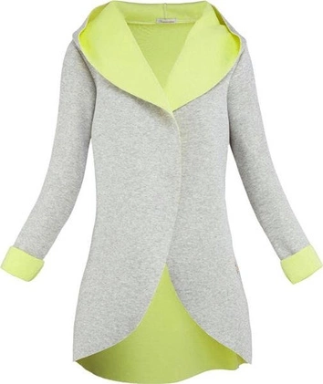 NARZUTKA BLUZA SWEETISSIMA SZARO-LIMONKOWA (8103-6)