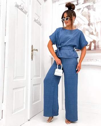 Letni komplet dwuczęściowy niebieski (82198)