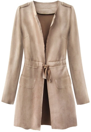 WIĄZANA ZAMSZOWA NARZUTKA BEŻOWA (197ART)