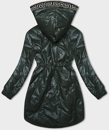 Kurtka damska z ozdobnym pikowaniem S'West ciemna zielona (B8146-10)