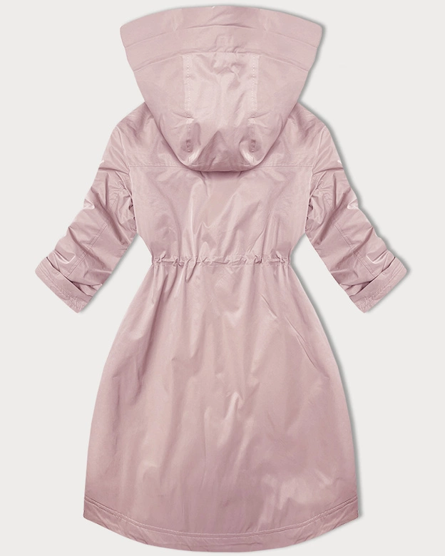 Kurtka damska z podwijanymi rękawami LHD pudrowy różowy (LHD-24591)