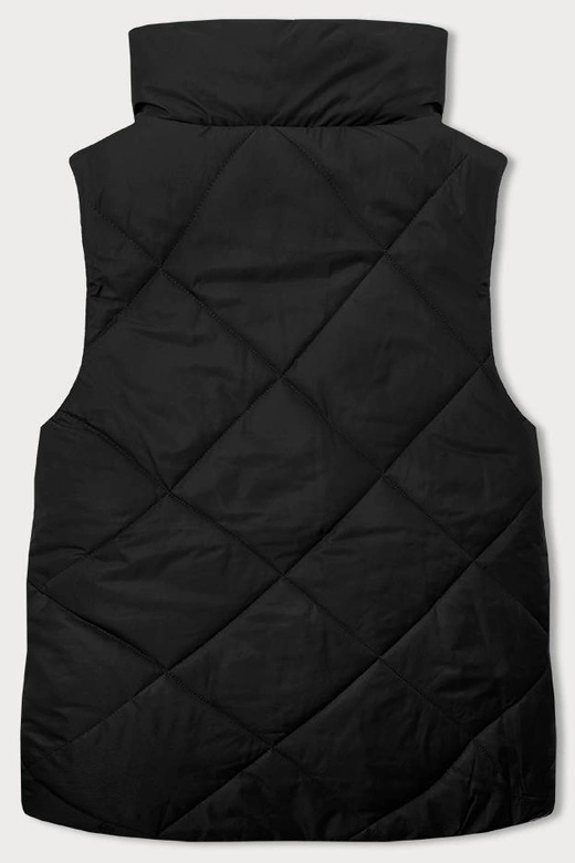 Puchowa dwustronna kamizelka damska granatowa (5M3179-215)