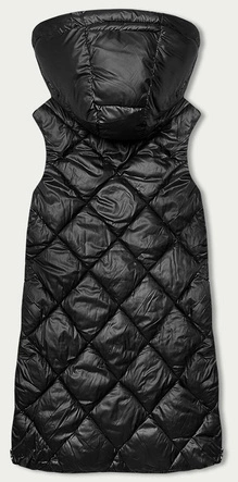 Pikowany bezrękawnik damski czarny (YP-22069-1)