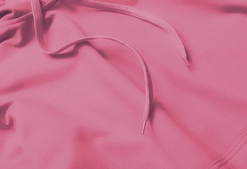 Cienka damska bluza kangurka brudny róż (W06-19-1)