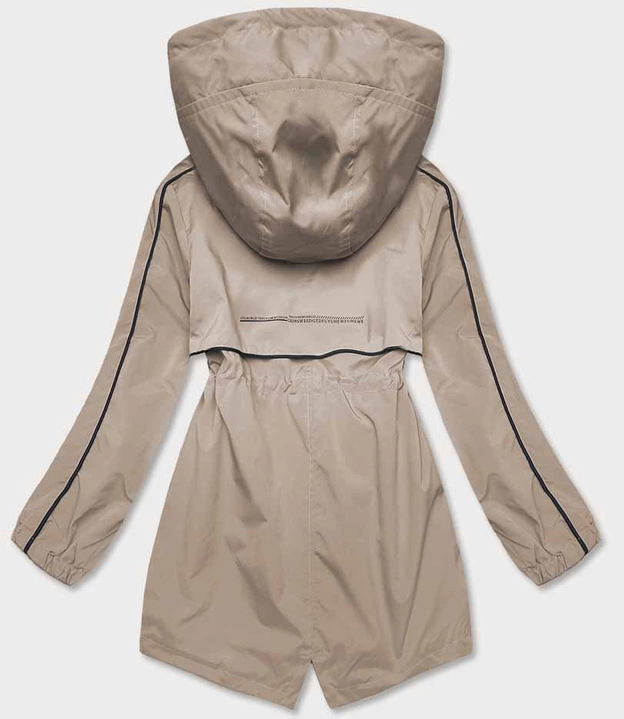 Cienka kurtka damska na podszewce beżowa (B8119-12)