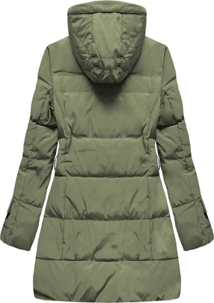 KURTKA Z KAPTUREM I KIESZENIAMI KHAKI (X1266X)