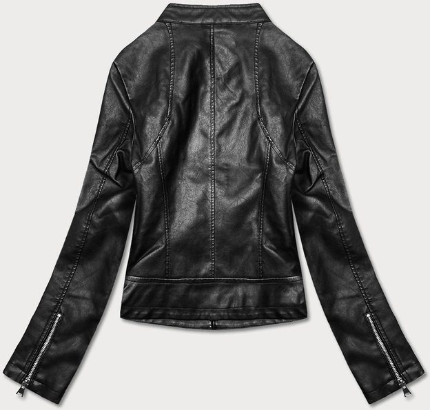 Klasyczna ramoneska ze stójką czarna (11Z8033)