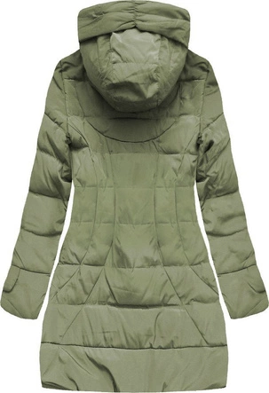 ZIMOWA KURTKA DAMSKA Z KAPTUREM KHAKI (X1976X)