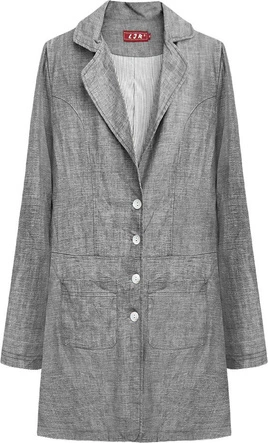 CIENKI PŁASZCZYK CIEMNOSZARY (1295)