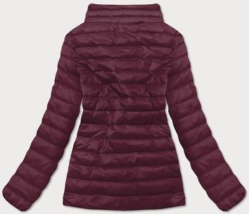 Lekka pikowana kurtka damska bordowa ciemna (20311-1)
