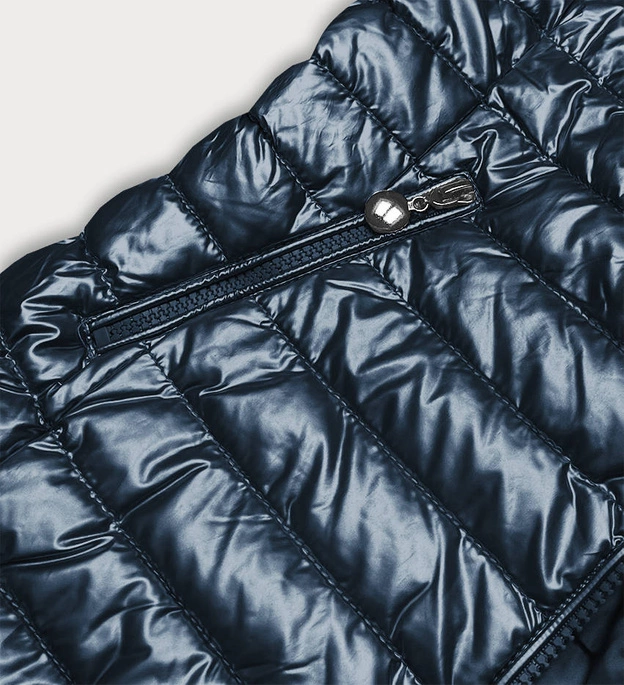 Metaliczna kamizelka damska granatowa (m20-6806-99)