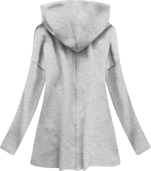BLUZA Z KOŁNIERZEM JASNOSZARA (532ART)