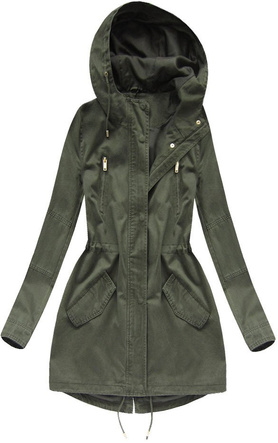 PARKA Z KAPTUREM KHAKI (X7099X)