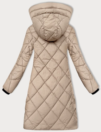 Przejściowa kurtka damska z kapturem Libland beżowa (LD-7735)
