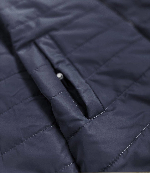 DWUSTRONNA KURTKA DAMSKA CZERWONO-GRANATOWA (W505)