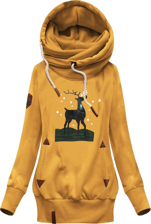 BLUZA Z RENIFEREM MUSZTARDOWA (1919)