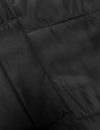 Damska kurtka zimowa z kapturem czarna (5M732-392)