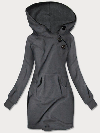 Tunika dresowa z kapturem grafitowa (xamg696ax )